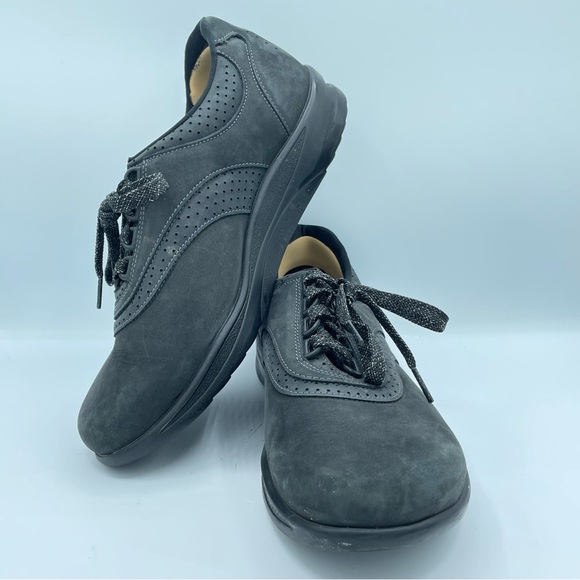 SAS 8.5 W Women's Walk Easy Charcoal‎  Nubuck Leather Lace-up Oxfords-Excellent! - Picture 1 of 7
